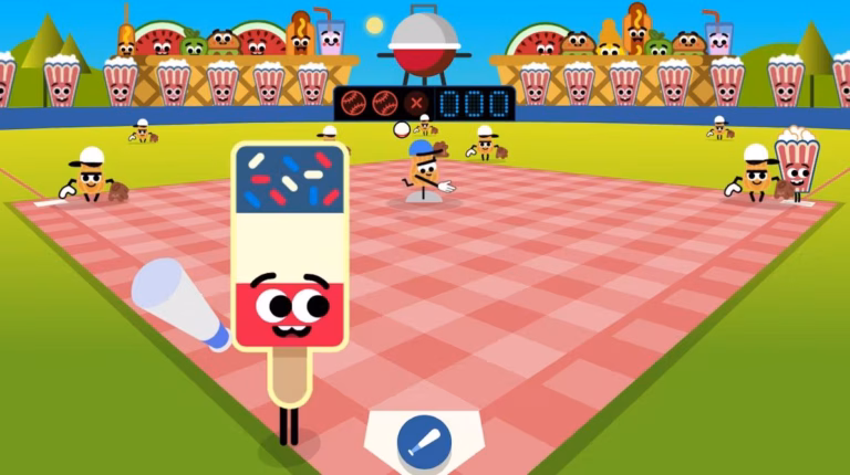 Google Doodle Baseball